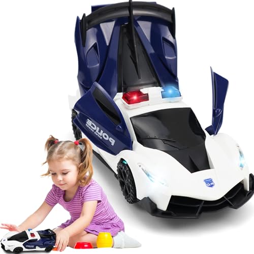 Tuwlopyu 変形カー | ライトと音楽付きカー模型 - 小型車トイ | 3歳以上のお子様向け 室内遊び 屋外遊び 誕生日パーティーの景品 祝日 クリスマス リビングルーム ベッドルーム