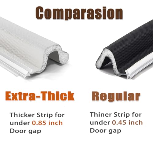 26 FT Door Frame Extra Thick Kerf Non-Adhesive Weather Stripping Seal Strip PU Foam, PE Cover, Groove Slot Installation for Large Gap, Sound, Dust, Water Insulation (26ft, White, Extra Thick Flanged) - Thumbnail 4