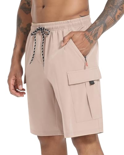 Image of Men's Cargo Shorts Quick Dry Lightweight Stretch Hiking Shorts for Men with 5 Pockets No Lining