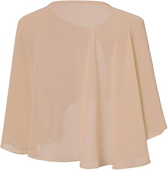 Chiffon Capelet Soft capes Shawls and Wraps for Evening Dress Wedding Cape 1920s shawl accessories for women flapper Cover Up