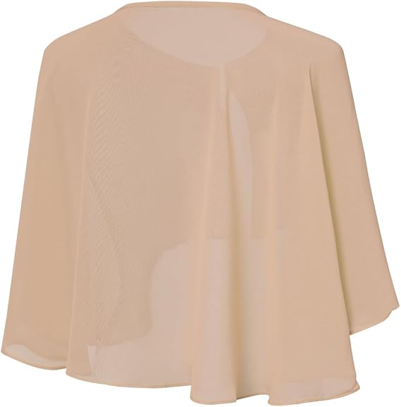 Chiffon Capelet Soft capes Shawls and Wraps for Evening Dress Wedding Cape 1920s shawl accessories for women flapper Cover Up