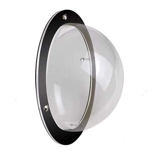 Ritammi Pacote com 2 janelas de cerca para cães - cúpula de acrílico durável de 30 cm, cúpula transp