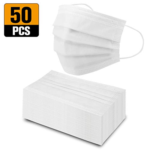 Preisvergleich Produktbild 50 Disposable Surgical Masks Masks 3-Layer Masks dustproof Protective Masks Breathing Masks with Earrings to Prevent dust from Entering (MASK,50PCS)