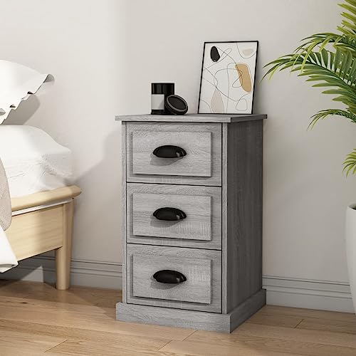 LIANGDONFC mesitas de Noche Baratas、mesita nocheMesita de Noche Madera contrachapada Gris Sonoma 39x39x67 cmAdecuado para Dormitorio, salón
