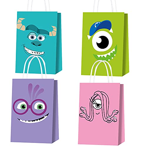 Monster inc Party Supplies, Monster inc Party Bags For Monster inc Theme Birthday Party Decorations for Monster inc Party Decor of 16 (4 Colors)