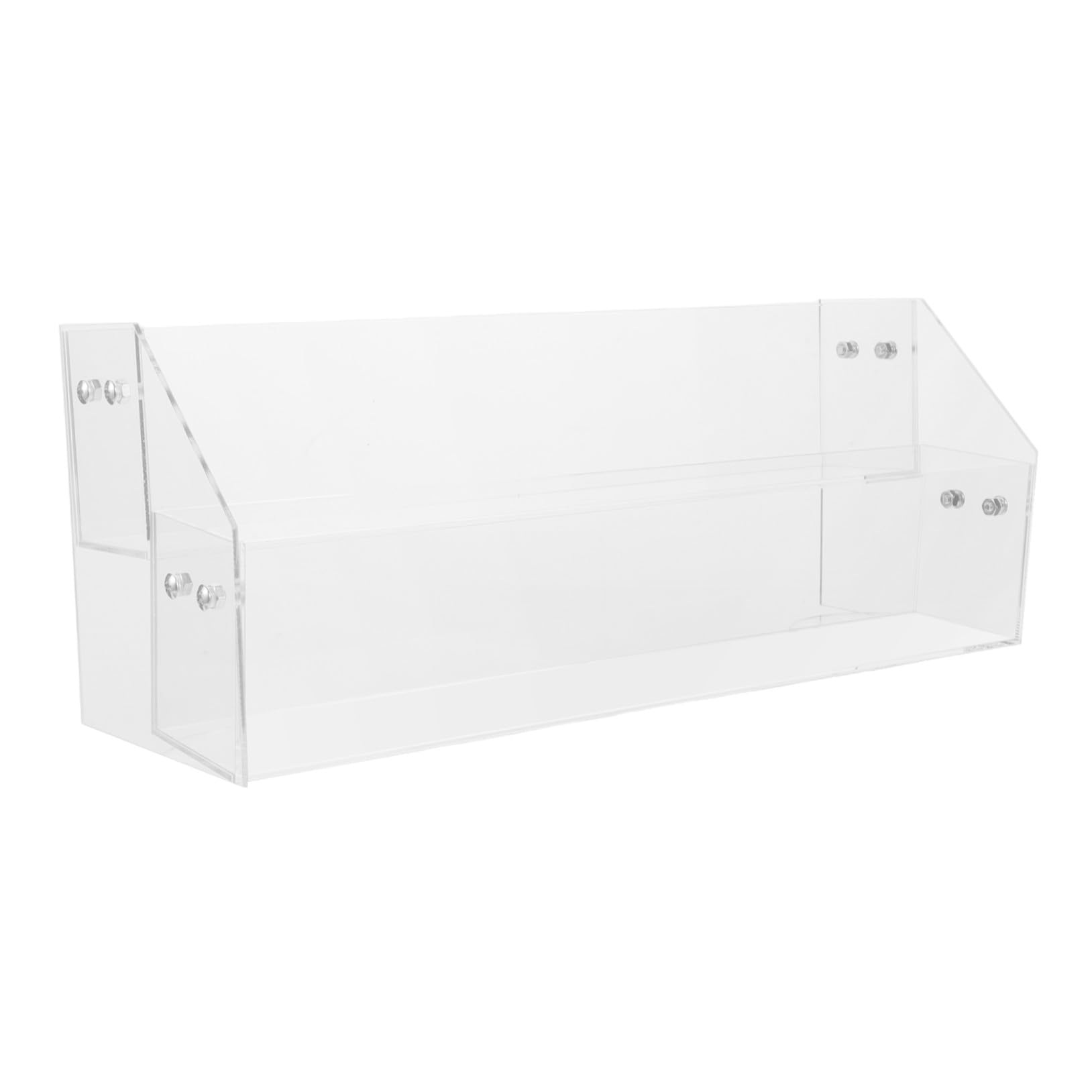 DOITOOL Porta Riviste per Scrivania in Acrilico Trasparente Espositore per Libri e Riviste Organizer Verticale da Tavolo Divisore Stabile per Uffici e Studi