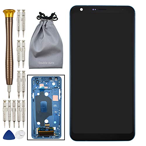 LCD Touch Digitizer Display Screen with Frame Replacement for LG Q Stylo 4 Q Stylo 4 Q710MS LM-Q710FGN Q710AL LML713DL Moroccan Blue