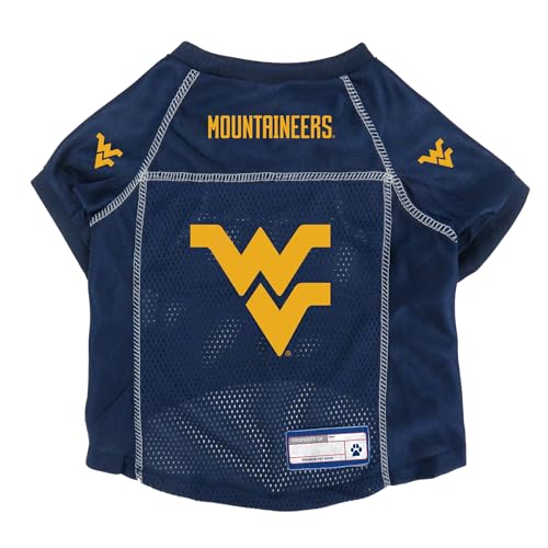 Littlearth NCAA West Virginia Mountaineers Basic Pet Jersey, Team Color, Small