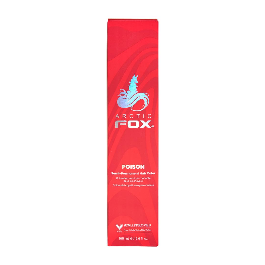 ARCTIC FOX 100% Vegan & Cruelty Free Vibrant Semi Permanent Hair Colour Dye - Poison 165 ml e