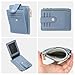 SUIKIHUM Small Credit Card Wallet Slim Wallet for Women and Men, PU Leather Minimalist Card Holder - 7 Card Slots & 1 ID Window & 1 Zipper Pocket, Blue