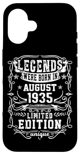 Carcasa para iPhone 16 Cumpleaños Agosto 1935 Edición Limitada Regalo Legend