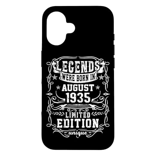 Carcasa para iPhone 16 Cumpleaños Agosto 1935 Edición Limitada Regalo Legend