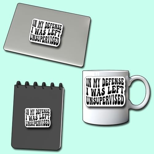 Calcomanías decorativas "In My Defense" para personalizar portátiles y coches 6