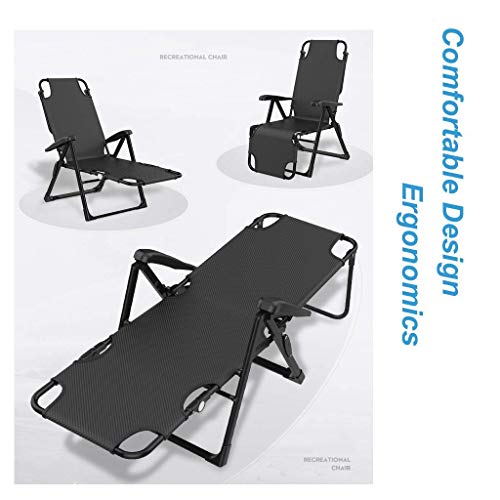 Sillón reclinable plegable de gran tamaño para aliviar la espalda 6