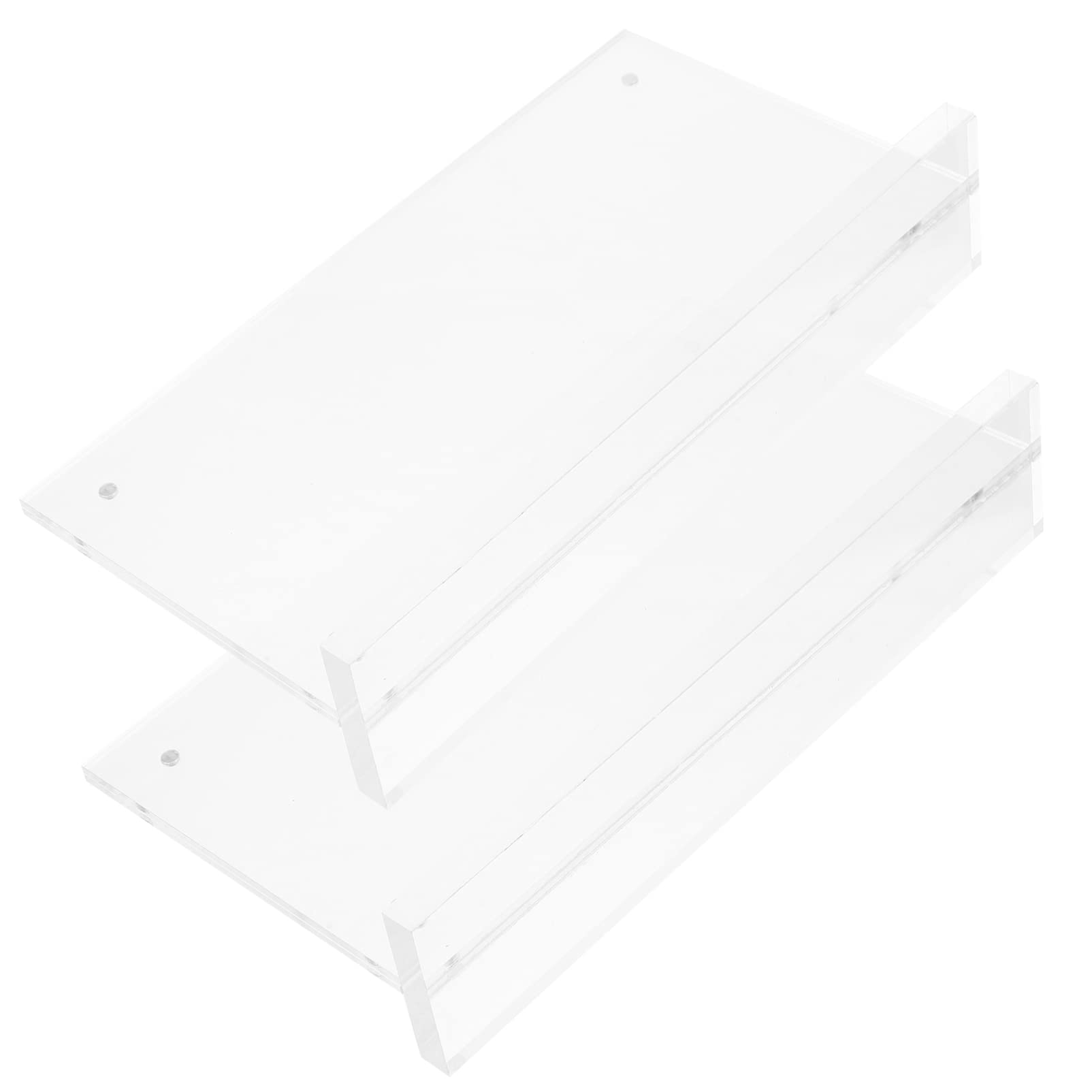 PartyKindom Porta Cartelli Magnetico 2 Pezzi in Acrilico Trasparente Base Stabile 10x20 Cm per Ristoranti e Esposizione in Negozi Multipli