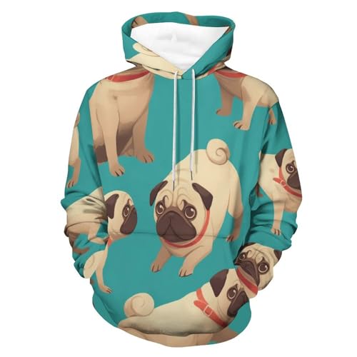 Sweat à capuche Chien Cartoon unisexe - Pull ample contre le froid