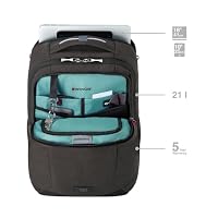 WENGER MX Professional Laptop-Rucksack mit Tabletfach, Notebook bis 16 Zoll, Tablet bis 10 Zoll, Organizer, 21 l, Damen Herren, Büro Business-Reisen Uni, Grau, 611641 – Ansicht 3
