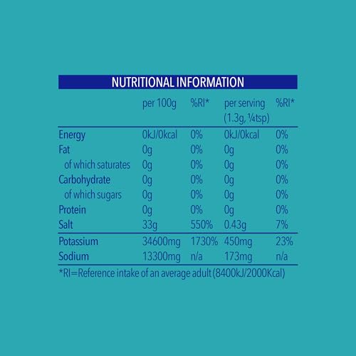 Image of LOSALT - Reduced Sodium Salt | Original (non-iodised) | Great Tasting Salt Alternative /Substitute with 66% less sodium | 12.3oz /350g tub (pack of 2)