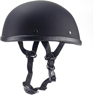 Motorcycle Half Helmet Beanie Cruising Skull Cap Small Helmets for Motorbike Scooter Chopper Moped Scooters Electric DOT