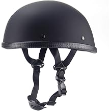 Motorcycle Half Helmet Beanie Cruising Skull Cap Small Helmets for Motorbike Scooter Chopper Moped Scooters Electric DOT