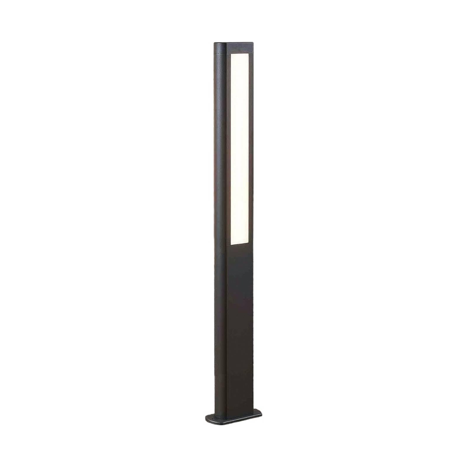 Lucande Lampada LED da esterni (Moderno) colore Grigio, in Alluminio lampadina inclusa lampioncino paletto luminoso lampada viale lampione