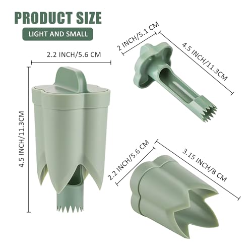 Pepper Seed Corer Remover Tool, Bell Pepper Cutter and Quick Cave Tool, Jalapeno Red Green Peppers Corer Cutter Deseeder, 2 in 1 Fruit & Vegetable Core — view 5
