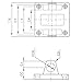 Baomain Foot Flange CB-100 for Foot mounting Work with Pneumatic Standard Cylinder SC 100