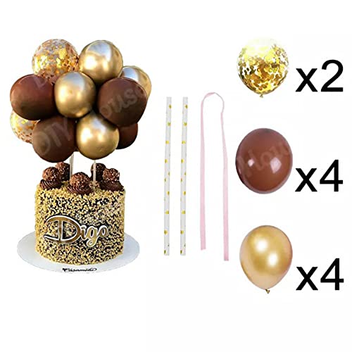 Balloon Cloud Cupcake Toppers Cake Topper, 5 Inch 10pcs Mini Balloons Cake Picks Confetti Balloons Baby Boy Girl Shower Boys Birthday Bridal Party Cake Decoration Supplies - Thumbnail 2