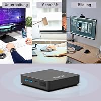AWOW Mini PC Windows 10 Pro 6GB RAM 64GB SSD, Mini Desktop Computer Celeron N3350 CPU (Up to 2.4GHz), Micro Computer TX33 Micro PC Support M.2 SATA SSD/Dual Wi-Fi /BT4.2 /HDMI/VGA – Ansicht 7