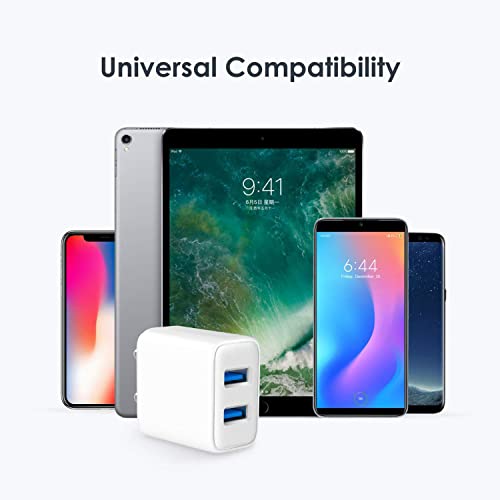 Image of Dual Port Charger for Vivo Y21T / Y 21 T Charger Original Adapter Like Wall Charger | Mobile Charger | Fast Charger | Android USB Charger With 1 Meter USB Type C Charging Data Cable (3.4 Amp, 2-Port, TORM1, White)