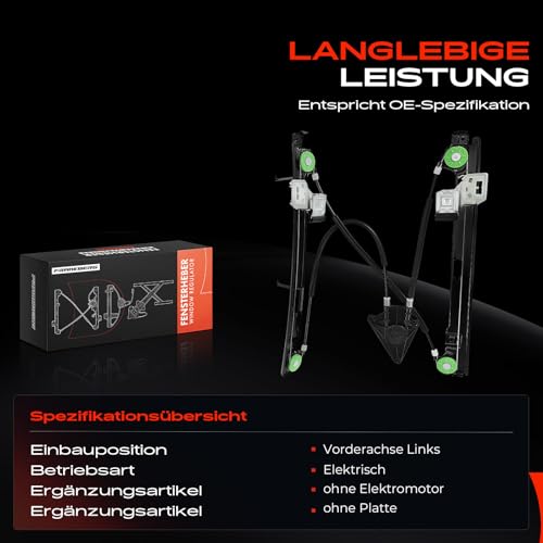 Frankberg Fensterheber Ohne Motor Vorne Links Kompatibel mit Altea 5P1 MPV 2004-2022 Altea XL 5P5 5P8 MPV 2006-2022 Toledo III 5P2 MPV 2004-2019 Replace# 5P0837461
