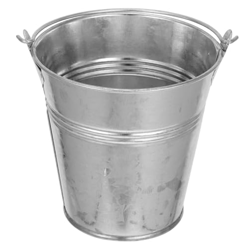 NOLITOY Kleiner Blecheimer Mit Griff Eisen-pflanzgefäß Für Schreibtisch Aufbewahrungseimer Metall-blumeneimer Für Zuhause Im Blumenladen Oder Geschäft Glatte Oberfläche Stabiler Boden