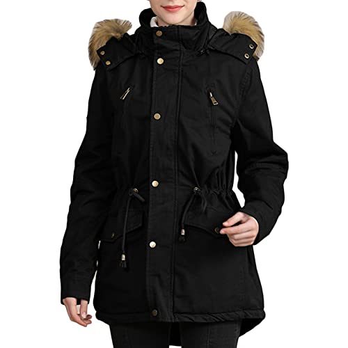 Parka coupe ajustée pour femme doudoune chaude mi-longue hiver