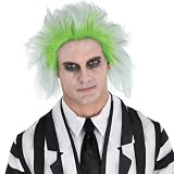 Party City Beetlejuice Wig Costume Accessory for Adults - Costume Includes Wacky Wig with Green & Gray Hair Color - Costumes for Halloween, Birthday Parties, & Themed Events