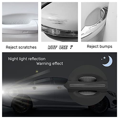 Julopo Car Door Handle Door Cup Reflective Sticker Car Door Protection To Prevent Scratches And Collisions Both Protector And Decorate (8Pcs Black) #TOP1