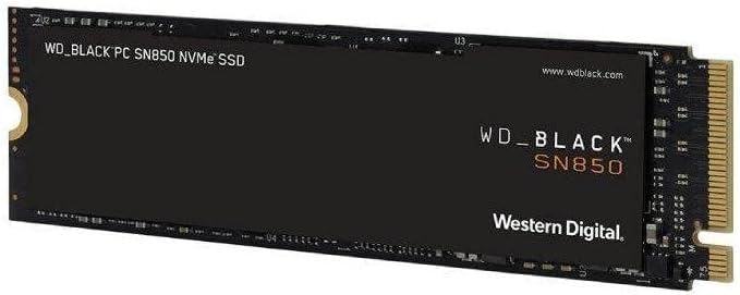 WD_BLACK 1TB SN850 NVMe Internal Gaming SSD Solid State Drive - Gen4 PCIe, M.2 2280, 3D NAND, Up to 7,000 MB/s - WDS100T1X0E