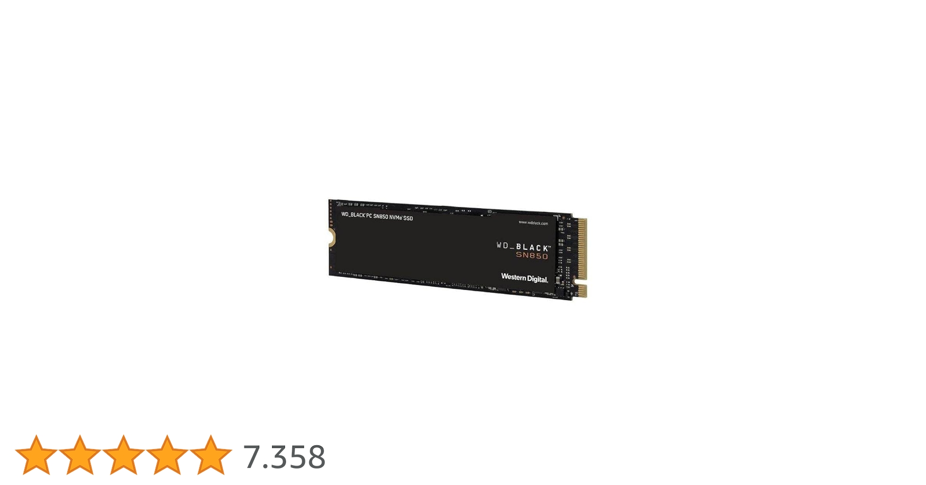 SSD M.2 2280 WD SN850 BLACK 1TB PCIE GEN4 NVME - WDS100T1X0E