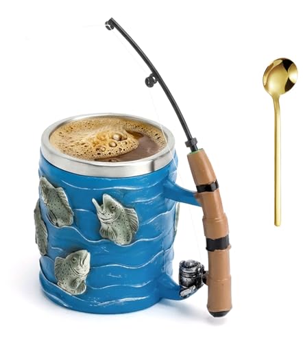 XRVRILE Tazza da pesca con canne da pesca e mulinello,