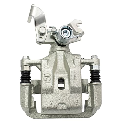 Image of TRQ Rear Brake Caliper Set Zinc Coated Brackets Hardware Compatible with 2006-2012 Ford Fusion 2007-2012 Lincoln MKZ 2006 Lincoln Zephyr 2006-2013 Mazda 6 2006-2011 Mercury Milan