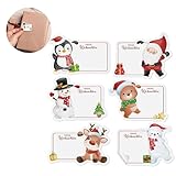 【Cantidad generosa y practicidad】 El juego completo incluye un total de 120 pegatinas, con 20 pegatinas por diseño. Esta cantidad es suficiente para decorar todos los envoltorios de regalos navideños, lo que garantiza una identificación clara y rápida de los destinatarios.