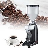 HCAUYNN Kleine Elektrische KaffeemüHle, Mit Abnehmbarem Deckel, Professionelle KaffeemüHle, 1,5-Liter-KaffeebohnenbehäLter, FüR Mokka Und Americano,Black