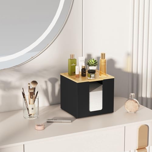 VITVITI Disposable Face Towel Holder for Clean Skin Club, Acrylic Box Black — view 4