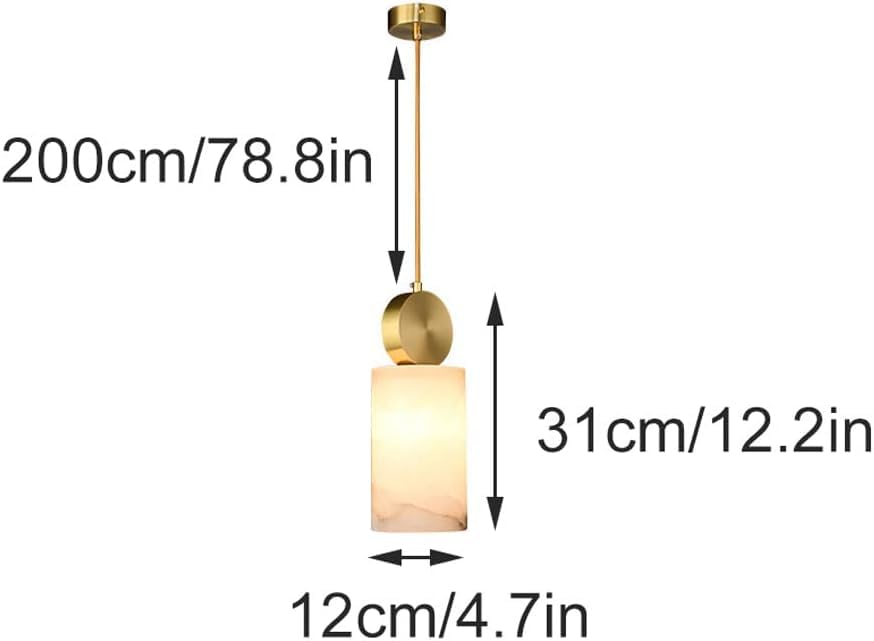 Suspension géométrique en marbre blanc E27 luminaire moderne de salon