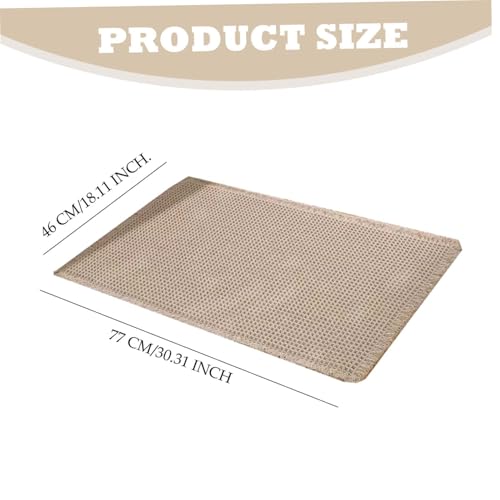 Tapis de bain gaufré marron clair 45x76 cm absorbant et doux