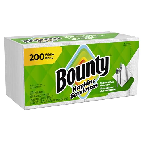 Bounty Paper Napkins, White, 200 Count, Packaging may vary - image 9
