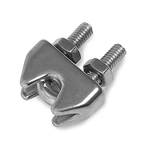 HEAVYTOOL Drahtseilklemme Edelstahl 3mm (10 Stück)