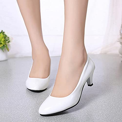 YHCS Bombas Femeninas Desnudas buca Poco Profunda Mujeres Zapatos de la Oficina de la Oficina de Moda Zapatos de Fiesta de Boda Damas Zapatos de tacón bajo Mujer otoño Cover