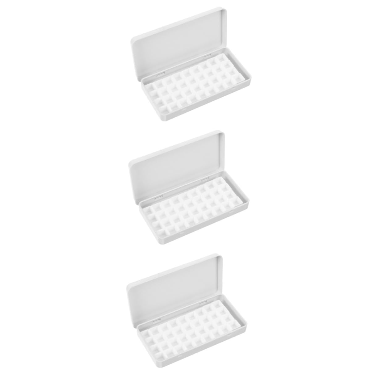 3ensembles Boîte De Mélange De Pigments à Peinture Métal Palette Aquarelle Vide Étui De Rangement Portable pour Artistes pour Et Créatif