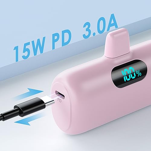 Pack de 2 Cargadores Portátiles Pequeños para iPhone 5000mAh miniatura 4