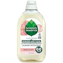 Seventh Generation EasyDose Laundry Detergent, Ultra Concentrated 66 Loads, Rose Scent, 23.1 Fl Oz